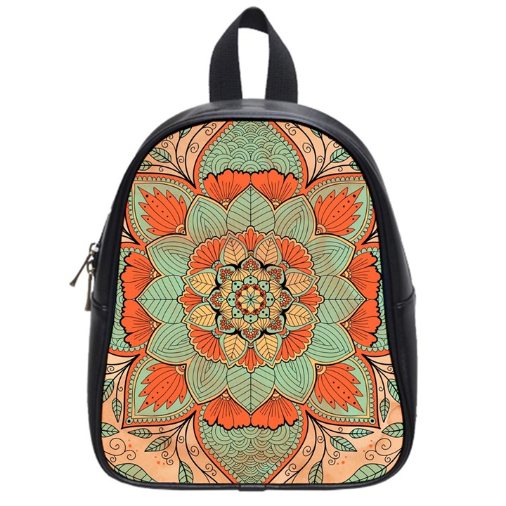 Mandala Floral Decorative Flower School Bag (Small)