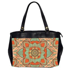 Mandala Floral Decorative Flower Oversize Office Handbag (2 Sides) by Maspions