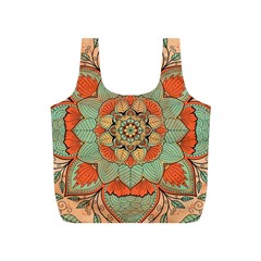 Mandala Floral Decorative Flower Full Print Recycle Bag (s) by Maspions