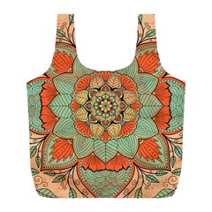 Mandala Floral Decorative Flower Full Print Recycle Bag (l)