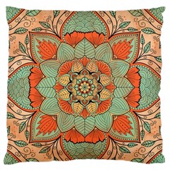 Mandala Floral Decorative Flower Standard Premium Plush Fleece Cushion Case (two Sides)