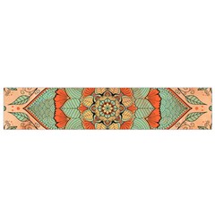 Mandala Floral Decorative Flower Small Premium Plush Fleece Scarf