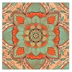 Mandala Floral Decorative Flower Square Satin Scarf (36  X 36 ) by Maspions