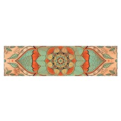 Mandala Floral Decorative Flower Oblong Satin Scarf (16  X 60 ) by Maspions