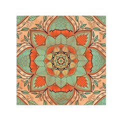 Mandala Floral Decorative Flower Square Satin Scarf (30  X 30 ) by Maspions