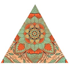 Mandala Floral Decorative Flower Wooden Puzzle Triangle by Maspions