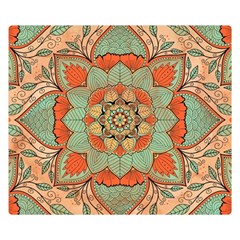 Mandala Floral Decorative Flower Premium Plush Fleece Blanket (small)