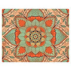 Mandala Floral Decorative Flower Premium Plush Fleece Blanket (medium)