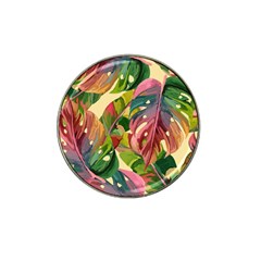 Monstera Colorful Leaves Foliage Hat Clip Ball Marker (10 Pack)