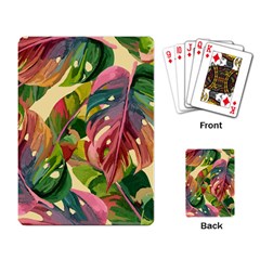 Monstera Colorful Leaves Foliage Playing Cards Single Design (rectangle)