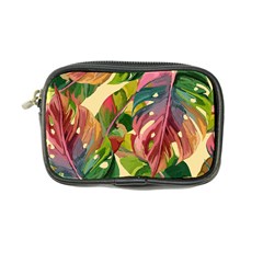 Monstera Colorful Leaves Foliage Coin Purse