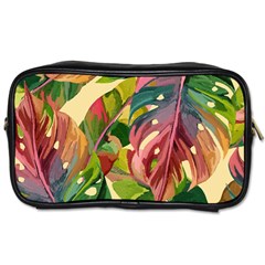 Monstera Colorful Leaves Foliage Toiletries Bag (one Side)