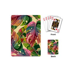 Monstera Colorful Leaves Foliage Playing Cards Single Design (mini)