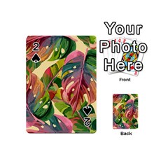 Monstera Colorful Leaves Foliage Playing Cards 54 Designs (mini)