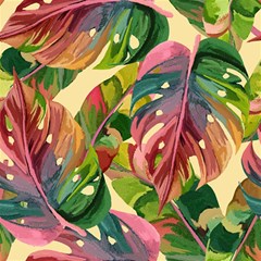 Monstera Colorful Leaves Foliage Play Mat (rectangle) by Maspions