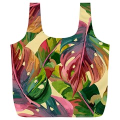 Monstera Colorful Leaves Foliage Full Print Recycle Bag (xl)