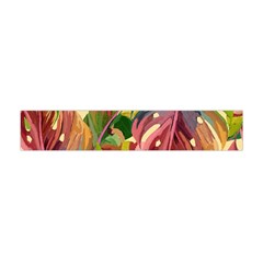 Monstera Colorful Leaves Foliage Premium Plush Fleece Scarf (mini)