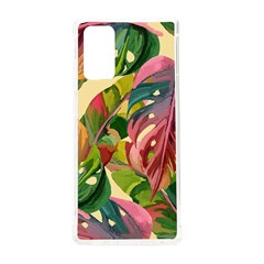 Monstera Colorful Leaves Foliage Samsung Galaxy Note 20 Tpu Uv Case by Maspions