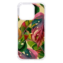 Monstera Colorful Leaves Foliage Iphone 14 Pro Tpu Uv Print Case by Maspions