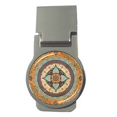 Mandala Floral Decorative Flower Money Clips (round) 