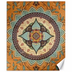 Mandala Floral Decorative Flower Canvas 8  X 10 