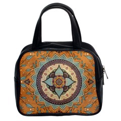 Mandala Floral Decorative Flower Classic Handbag (two Sides)