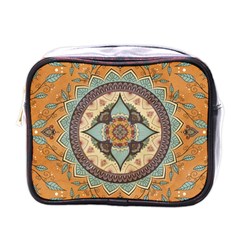 Mandala Floral Decorative Flower Mini Toiletries Bag (one Side)