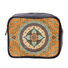 Mandala Floral Decorative Flower Mini Toiletries Bag (two Sides)