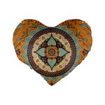 Mandala Floral Decorative Flower Standard 16  Premium Heart Shape Cushions Back