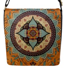 Mandala Floral Decorative Flower Flap Closure Messenger Bag (s)