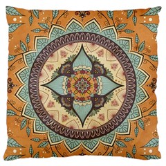 Mandala Floral Decorative Flower Standard Premium Plush Fleece Cushion Case (two Sides)