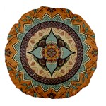 Mandala Floral Decorative Flower Large 18  Premium Flano Round Cushions Front