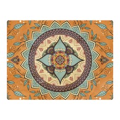 Mandala Floral Decorative Flower Two Sides Premium Plush Fleece Blanket (mini)