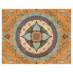 Mandala Floral Decorative Flower Two Sides Premium Plush Fleece Blanket (teen Size)