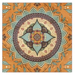 Mandala Floral Decorative Flower Square Satin Scarf (36  X 36 ) by Maspions