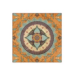 Mandala Floral Decorative Flower Satin Bandana Scarf 22  X 22 