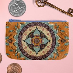 Mandala Floral Decorative Flower Large Coin Purse