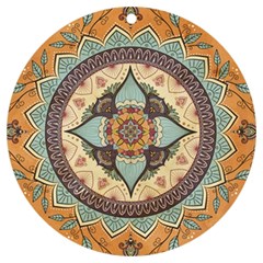 Mandala Floral Decorative Flower Uv Print Acrylic Ornament Round by Maspions