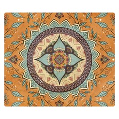 Mandala Floral Decorative Flower Premium Plush Fleece Blanket (small)