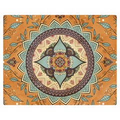 Mandala Floral Decorative Flower Premium Plush Fleece Blanket (medium)