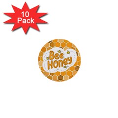 Bee Honey Honeycomb Hexagon 1  Mini Buttons (10 Pack) 