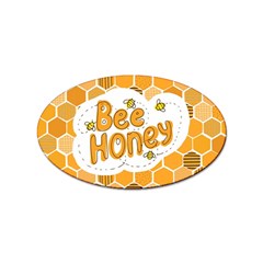 Bee Honey Honeycomb Hexagon Sticker (oval)