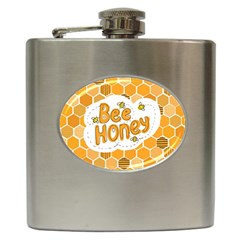 Bee Honey Honeycomb Hexagon Hip Flask (6 Oz) by Maspions