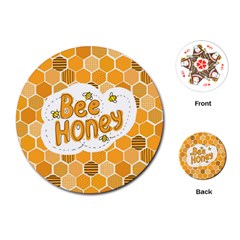 Bee Honey Honeycomb Hexagon Playing Cards Single Design (round)