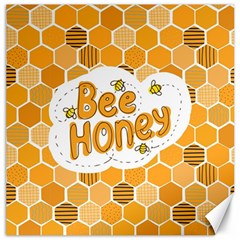 Bee Honey Honeycomb Hexagon Canvas 12  X 12  by Maspions