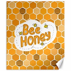 Bee Honey Honeycomb Hexagon Canvas 20  X 24 