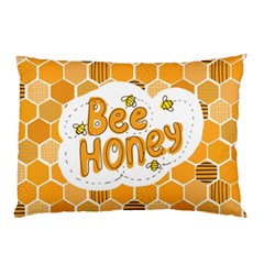 Bee Honey Honeycomb Hexagon Pillow Case by Maspions