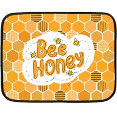 Bee Honey Honeycomb Hexagon Fleece Blanket (mini)