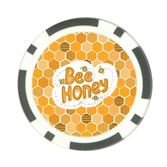 Bee Honey Honeycomb Hexagon Poker Chip Card Guard (10 Pack)