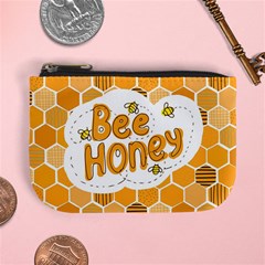 Bee Honey Honeycomb Hexagon Mini Coin Purse by Maspions